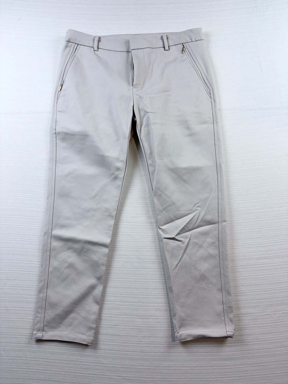 Miss Daisy Trousers Size M Beige Zipper Pockets